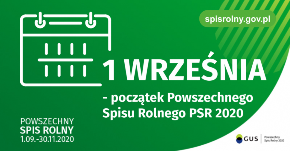 Grafika w kolorystyce zielonej - Powszechny Spis Rolny 2020