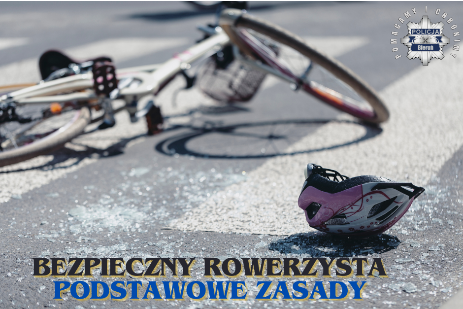 Na zdjęciu widzimy rower przewrócony na przejściu dla pieszych