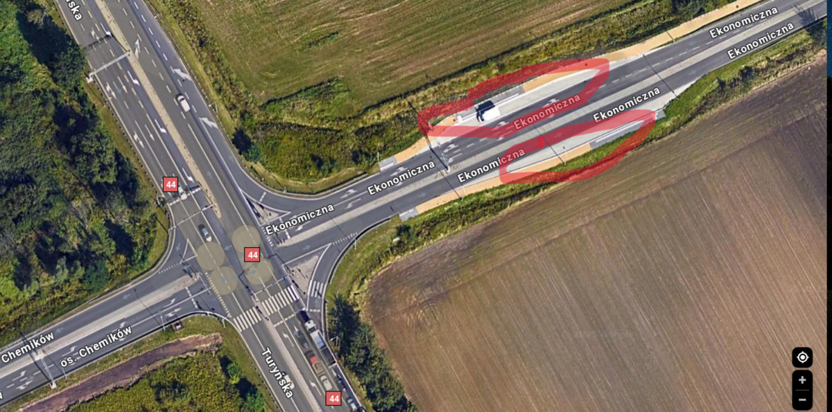 Na zdjęciu widzimy miejsce do kontroli autokarów