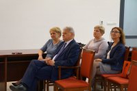 starosta bieruńsko-lędziński, przewodnicząca rady powiatu i pedagodzy szkolni