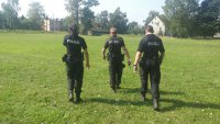 Policjanci podczas akcji poszukiwawczej