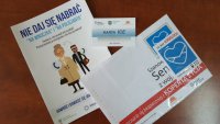 Ulotka edukacyjna, koperta życia i karta iCE