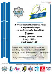 Plakat informujący o biegu