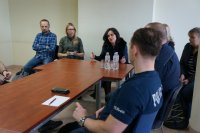 Policjanci na spotkaniu z kuratorami