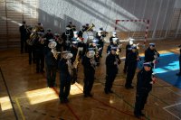 Policjanci orkiestry Komendy Wojewódzkiej podczas występu