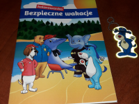 Kolorowanka o bezpieczeństwie i odblaskowy wizerunek Sznupka