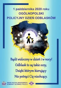 Plakat Ogólnopolskiego Policyjnego Dnia Odblasków 2020