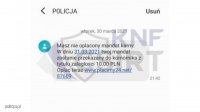 Zdjęcie fałszywego SMS-a