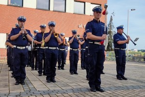 Na zdjęciu widzimy Orkiestrę Komendy Wojewódzkiej Policji w Katowicach