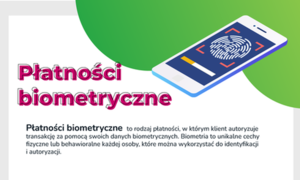 Na zdjęciu widzimy napis płatności biometryczne