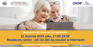 Na zdjęciu widzimy zaproszenie na 22 stycznia w godzinach 17:00-18:30 na webinarium