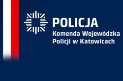 Na zdjęciu widzimy napis Policja Komenda Wojewódzka Policji w Katowicach