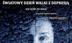 Na zdjęciu widzimy napis światowy dzień walki z depresją