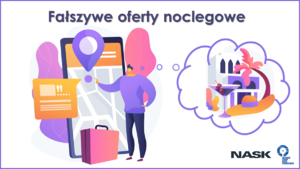 Na zdjęciu widzimy napis Fałszywe oferty noclegowe