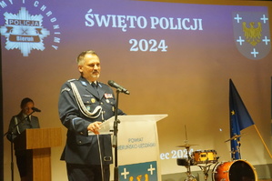 Na zdjęciu widzimy uroczystości związane z Świętem Policji 2024