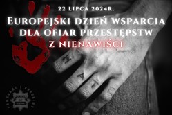 Na zdjęciu widzimy napis Europejski Dzień wsparcia dla Ofiar Przestępstw z Nienawiści