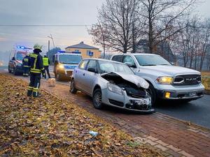 Na zdjęciu widzimy miejsce zdarzenia drogowego