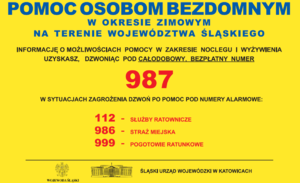 Na zdjęciu widzimy napis Pomoc osobom bezdomnym