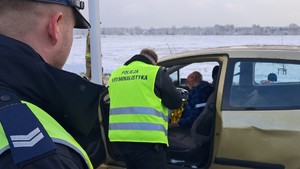 Na zdjęciu widzimy miejsce ćwiczeń wypadku drogowego służb