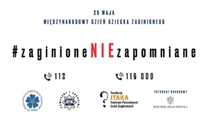 Na zdjęciu widzimy napis #zaginioneNIEzapomniane - kampania, która przywraca twarze i pamięć