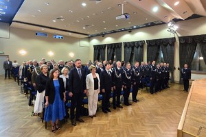 Na zdjęciu widzimy obchody Święta Policji bieruńskiej komendy