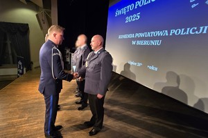 Na zdjęciu widzimy obchody Święta Policji bieruńskiej komendy