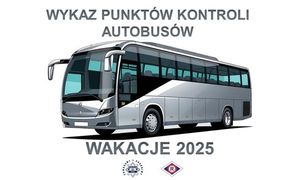 Wykaz punktów kontroli autobusów - wakacje 2025