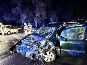 Na zdjęciu widzimy miejsce zdarzenia drogowego