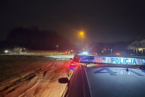 Na zdjęciu widzimy policjantów w czasie działań