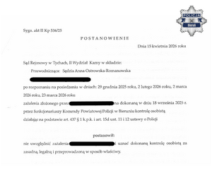 Wyrok w sprawie interwencji w Lędzinach
