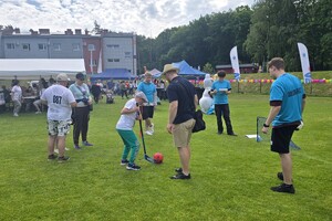 Na zdjęciu widzimy uczestników XXV Powiatowe Igrzyska Osób Niepełnosprawnych